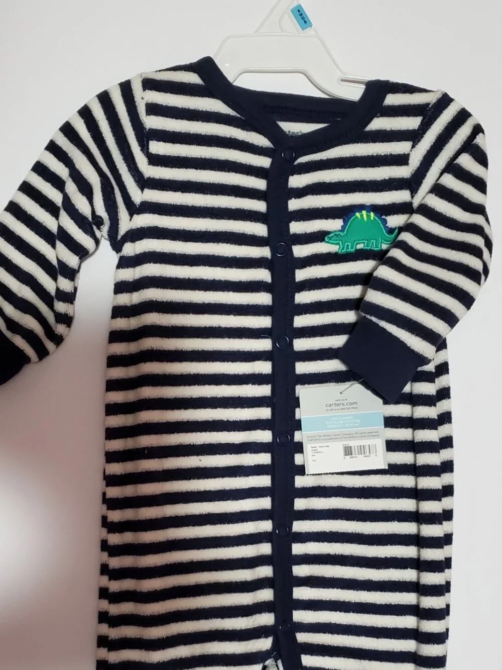 Carter's Terry Snap Onesie with Dinosaur